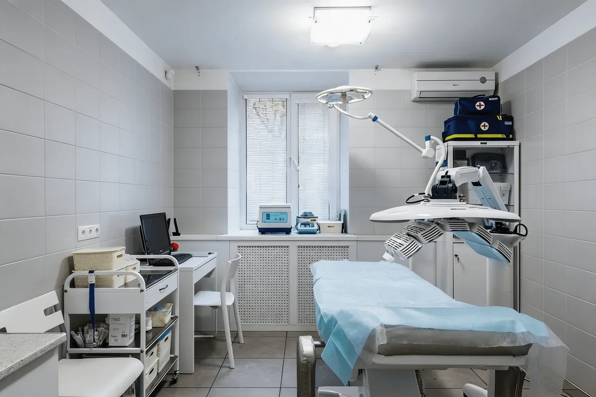 Большой процедурный кабинет NBC Clinic с лазерным и ультразвуковым оборудованием